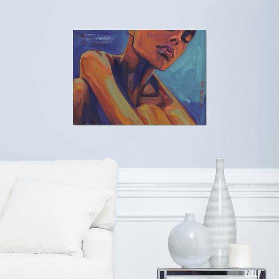 Afro woman portrait wall art