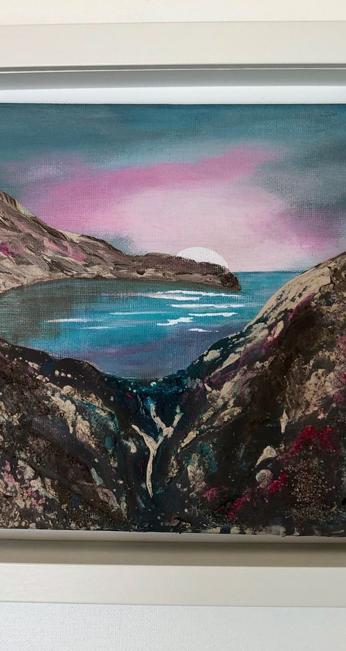Lulworth Cove Contemporary and Textured by Marja Brown