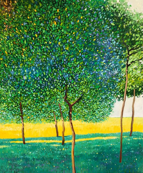 Summer garden inspired by Gustav Klimt by Volodymyr Smoliak