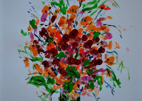 Le bouquet champêtre / 19,68x25,59 in.(50x65cm)