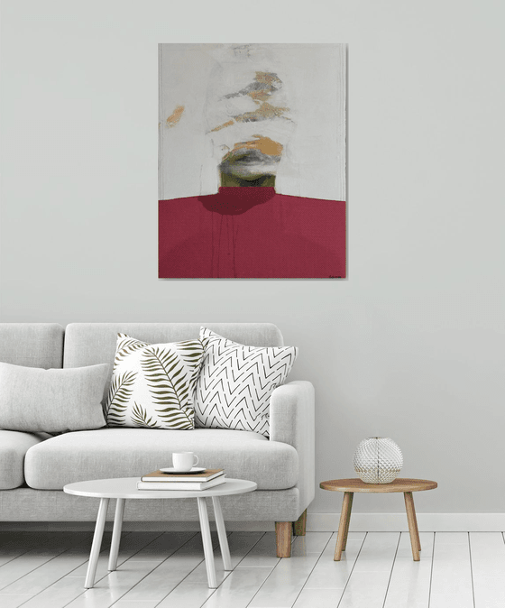 Abstracted face white