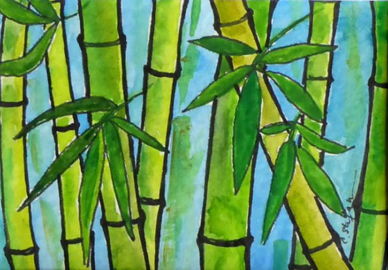Bamboo (ACEO with Mat)