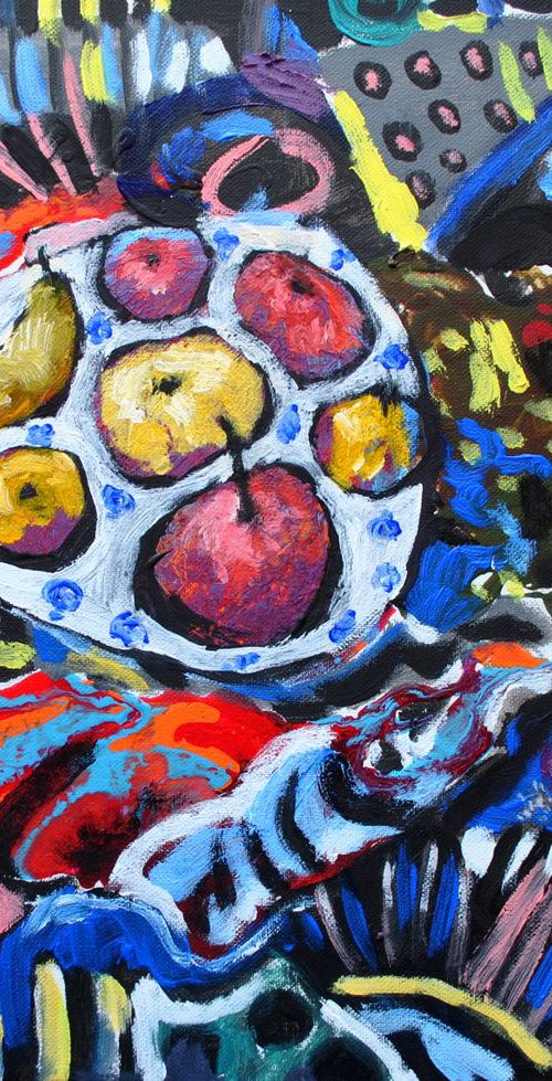La coupe aux fruits / 14,96x18,11 in / 38x46 cm /2018 by Pierre-Yves Beltran