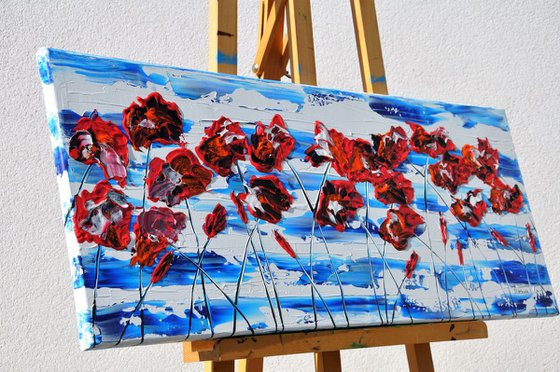 Red Poppies 1 100x40cm