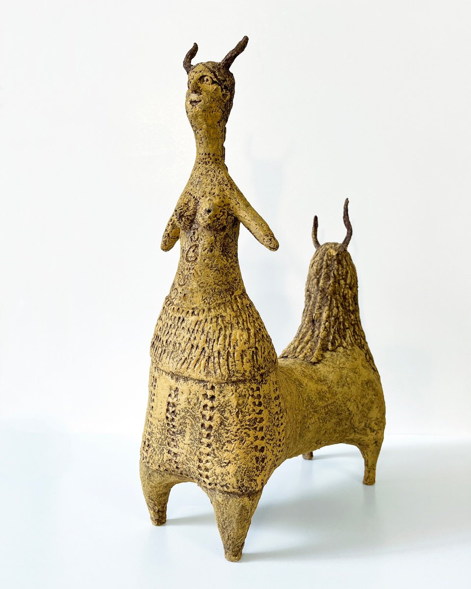 Expressive Portrait Sculpture By Sol Vil, 5 X 13", Visions, Original Artwork