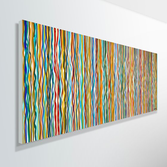 Funky Ripple - 152 x 61cm acrylic on canvas