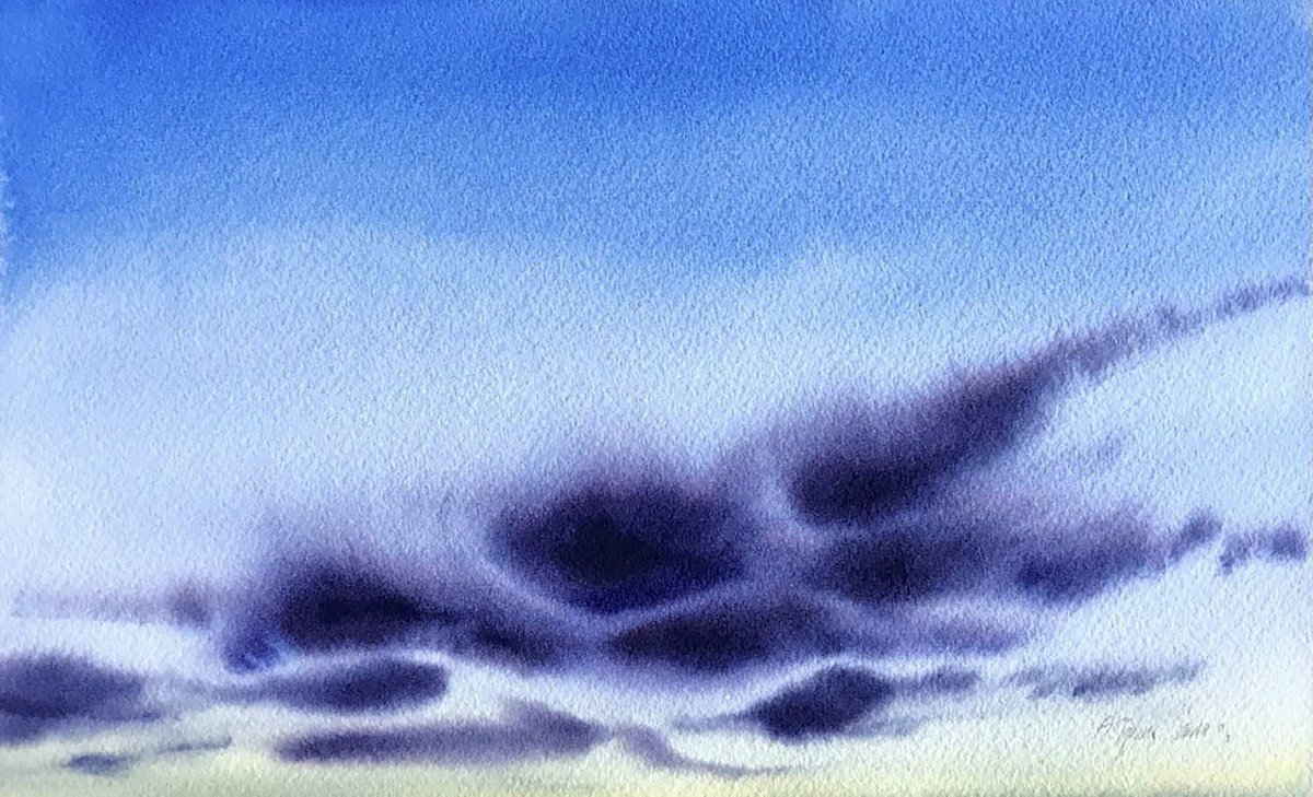 Photorealistic Landscape Watercolour By Alona Hryn, 10 X 6, Your Own Sunset, Original Artwork