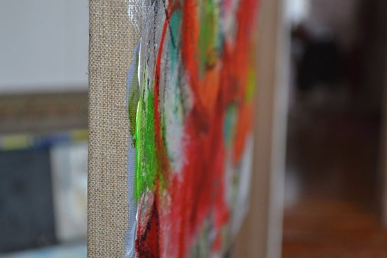 Red Triptych - small abstract works