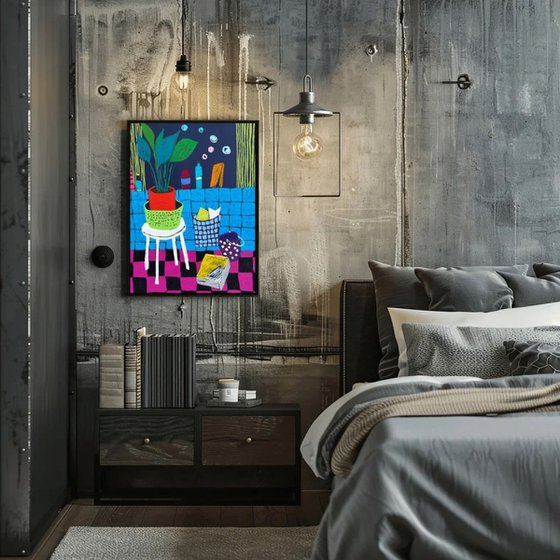 Morning Joy in Blue Tiles