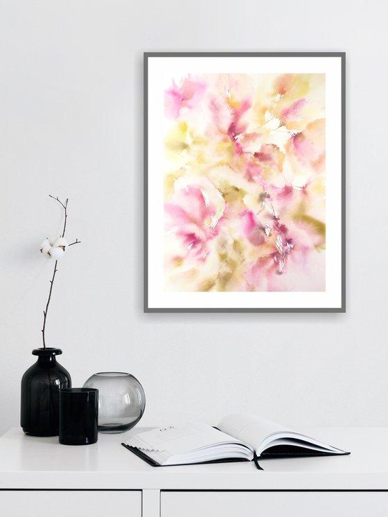 Yellow abstract flowers