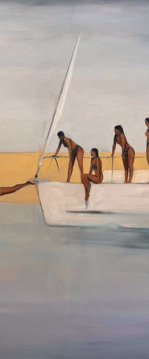 Jumping Yacht Girls by Romuald Mulk Musiolik