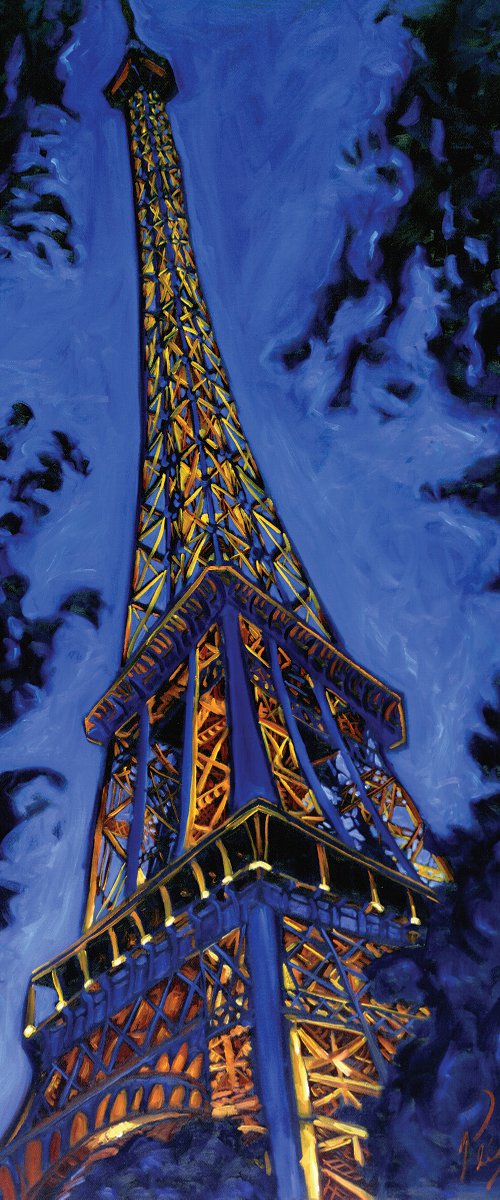 Eiffel Tower at Night by Grant Pecoff