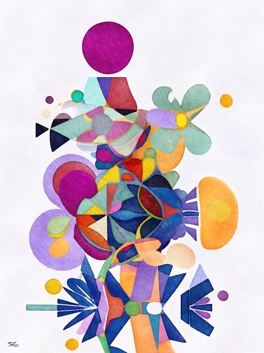 Abstract Botanical Giclee Print By Carla Sa Fernandes, 47 X 35, Bb4.S1, Original Artwork