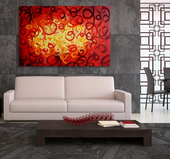 Lava Swirl (120 x 80 cm) XXL oil (48 x 32 inches)