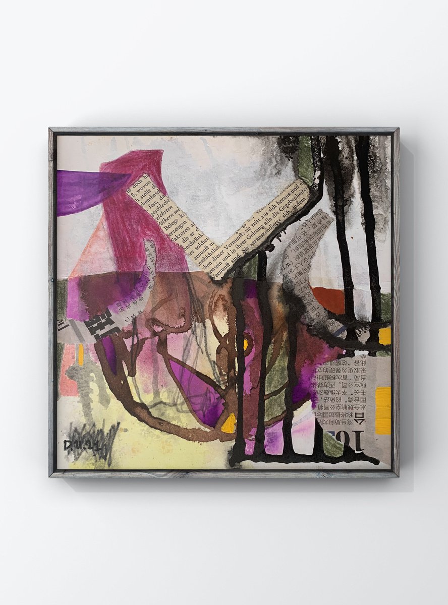 Untitled Abstract painting on paper by Ulugbek Doschanov