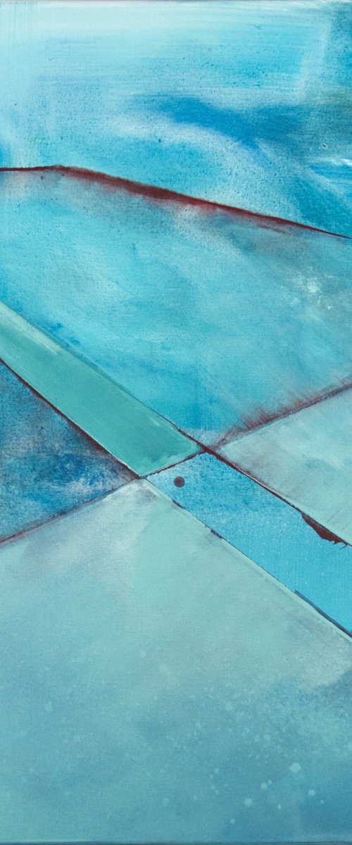 Crossing Blue Field 1 by Katrin Roth