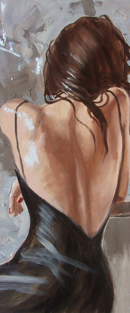 " END OF THE DAY ... "-  liGHt  ORIGINAL OIL PAINTING, GIFT, PALETTE KNIFE (2021) by Monika Luniak