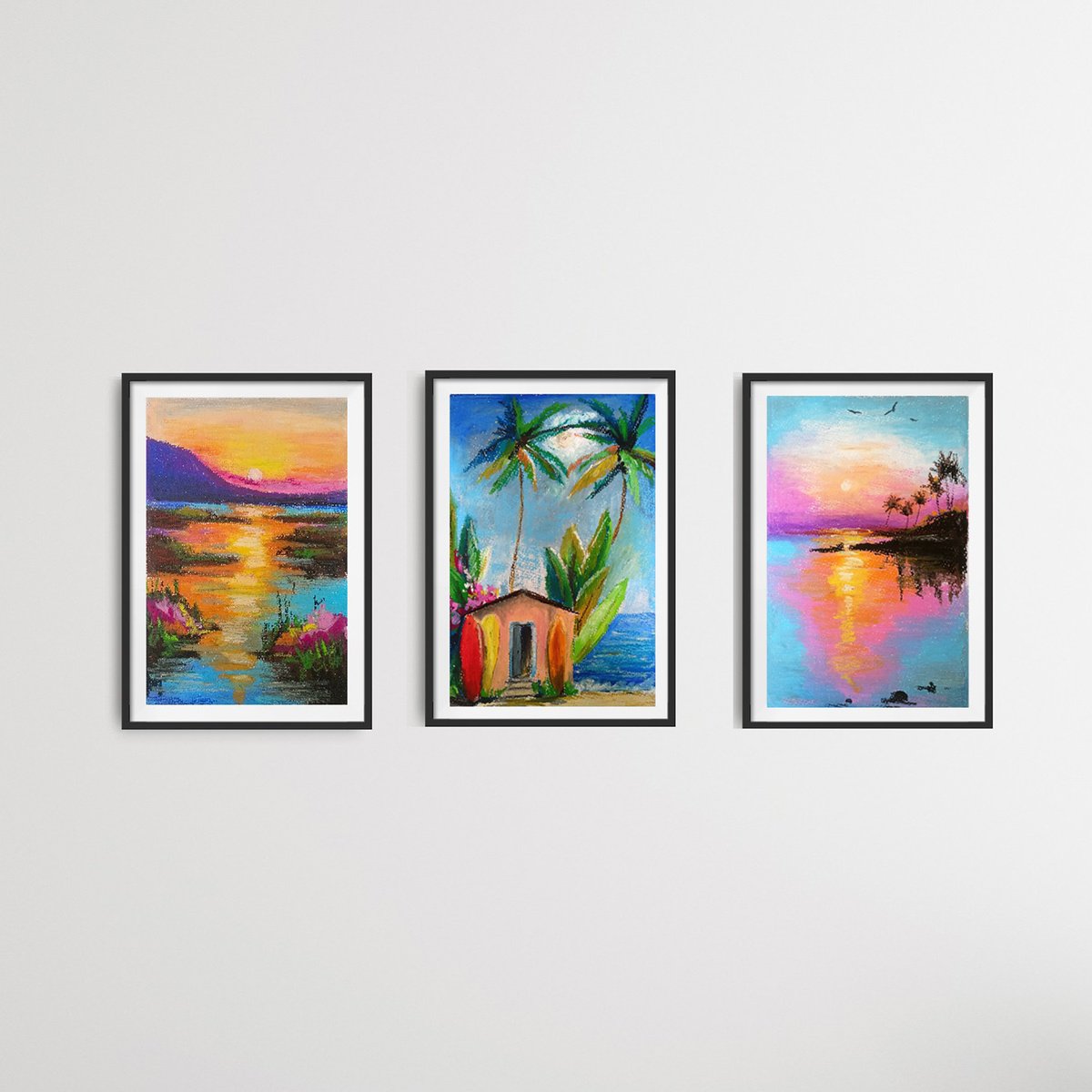 Sunset Trilogy By Evgenia Smirnova, 8 X 11, Artwork For Sale On Artfinder