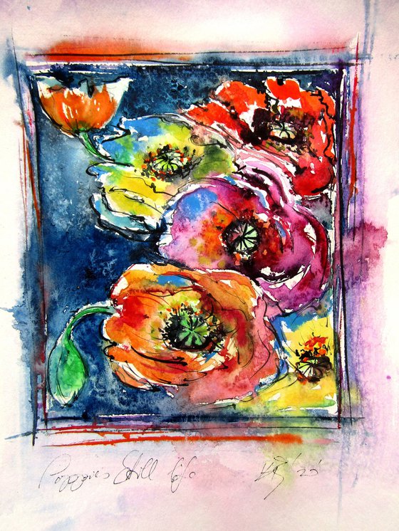 Still life poppies