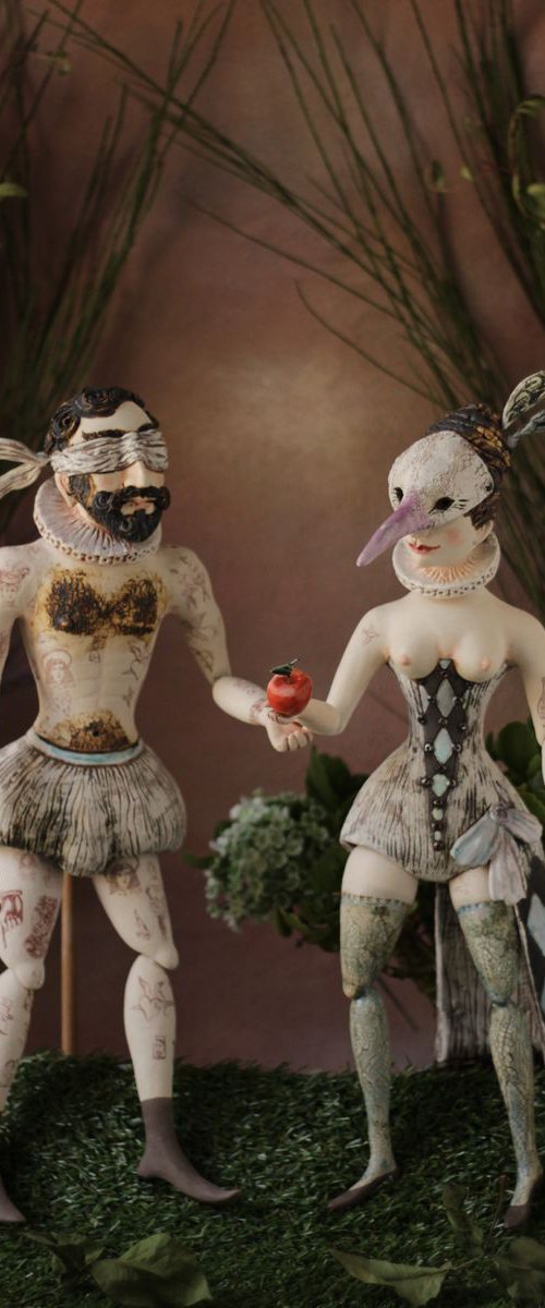 Eternal game of seduction. Wall sculpture by Elya Yalonetski, by Elya Yalonetski
