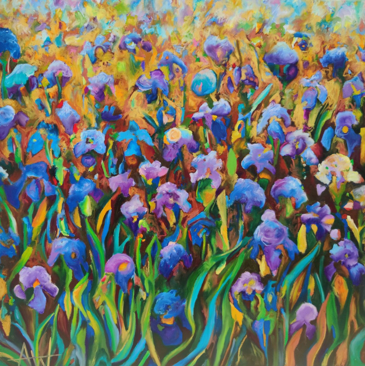 Blue Iris Fields by Angie Wright