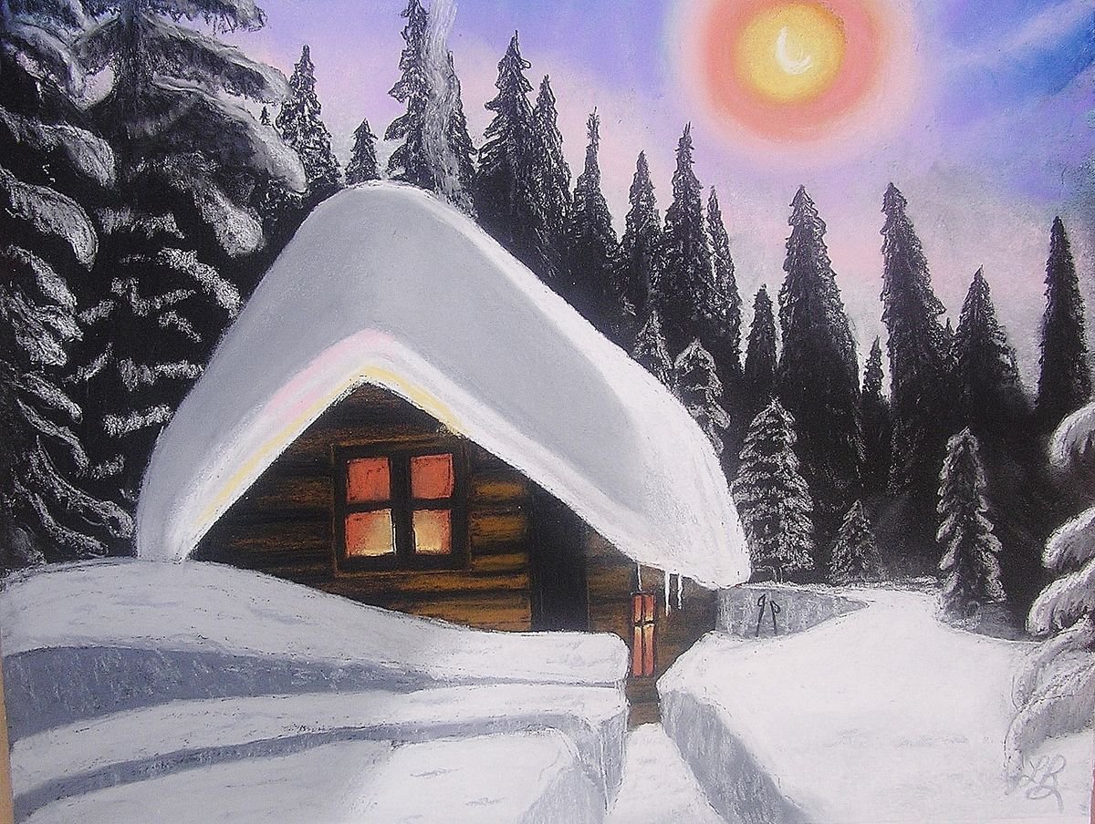 Cross-Country Ski Hut by Linda Burnett