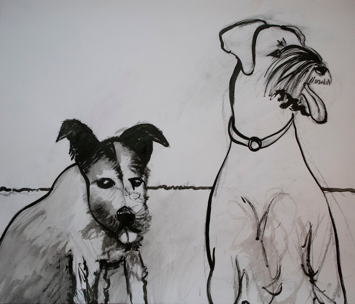 Two dogs by Rene Goorman