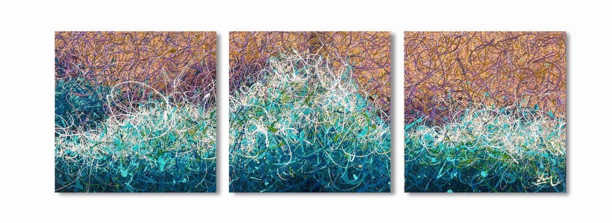  Azure Zen By Nadiia Antoniuk, 59 X 20, Artwork For Sale On Artfinder