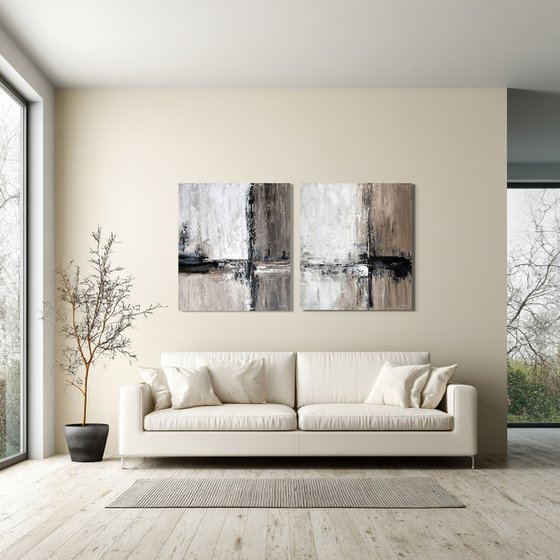 Where Stillness Aligns set diptych