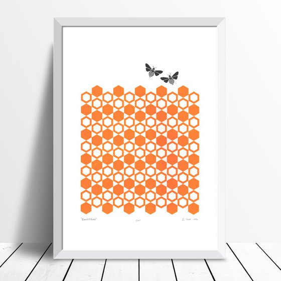 Bumblebees - Unframed - FREE Worldwide Delivery