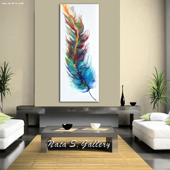 Magic Feather - Large Painting 72" x 30"