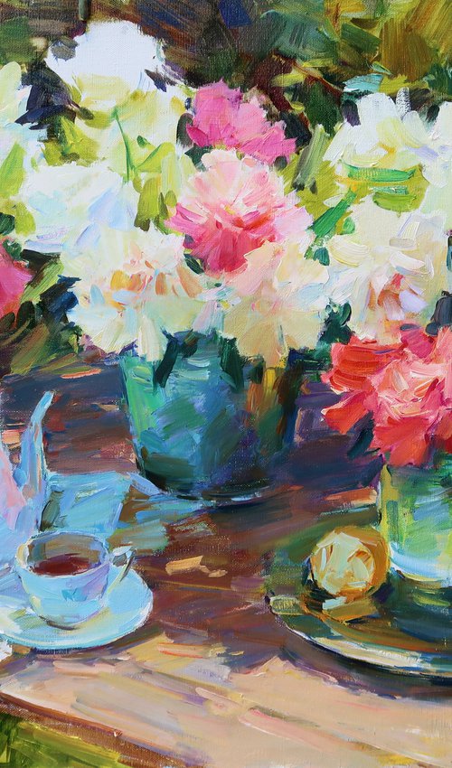 Morning Peonies by Aleksandr  Kryushyn