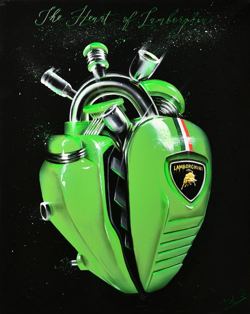 Green Heart of Lamborghini by Daria Kolosova