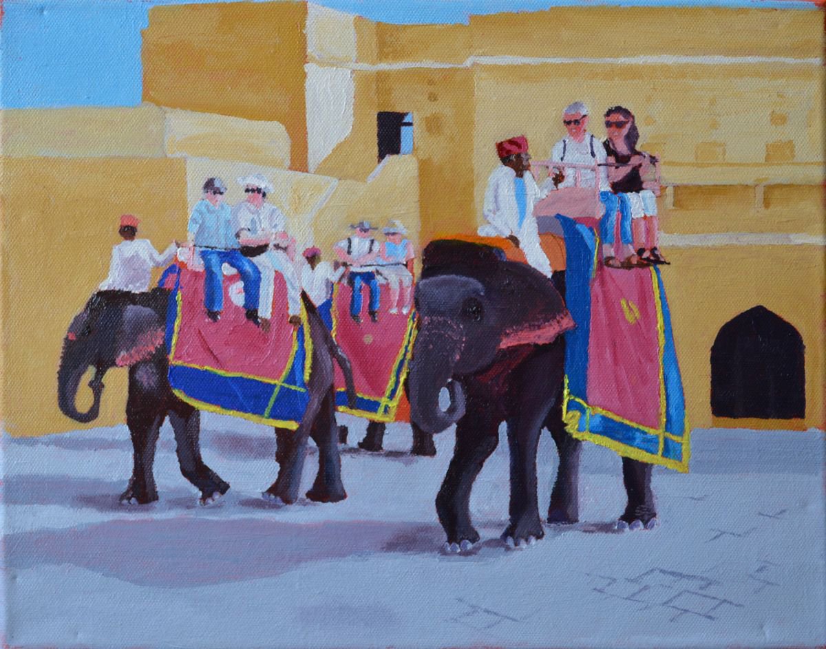 At the Amber Fort by John Wellburn