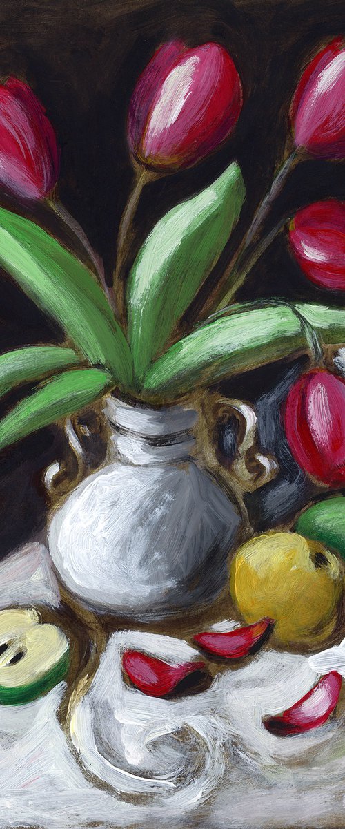 Still Life With Tulips by Anton Maliar