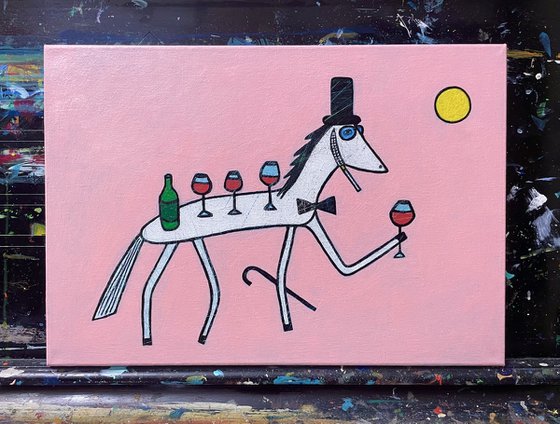 Wine buffet horse