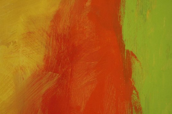"Game Of Colors III". XXLarge acrylic abstract. 170 x 100 cm.