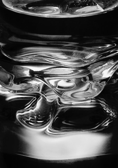 " Glass of water. Black and White "  Limited edition 1 / 15 by Dmitry Savchenko
