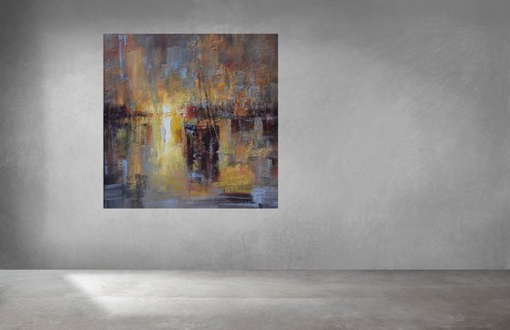 " Harbor of destroyed dreams - I Believe " (W 100 x H 100 cm) SPECIAL PRICE!!!