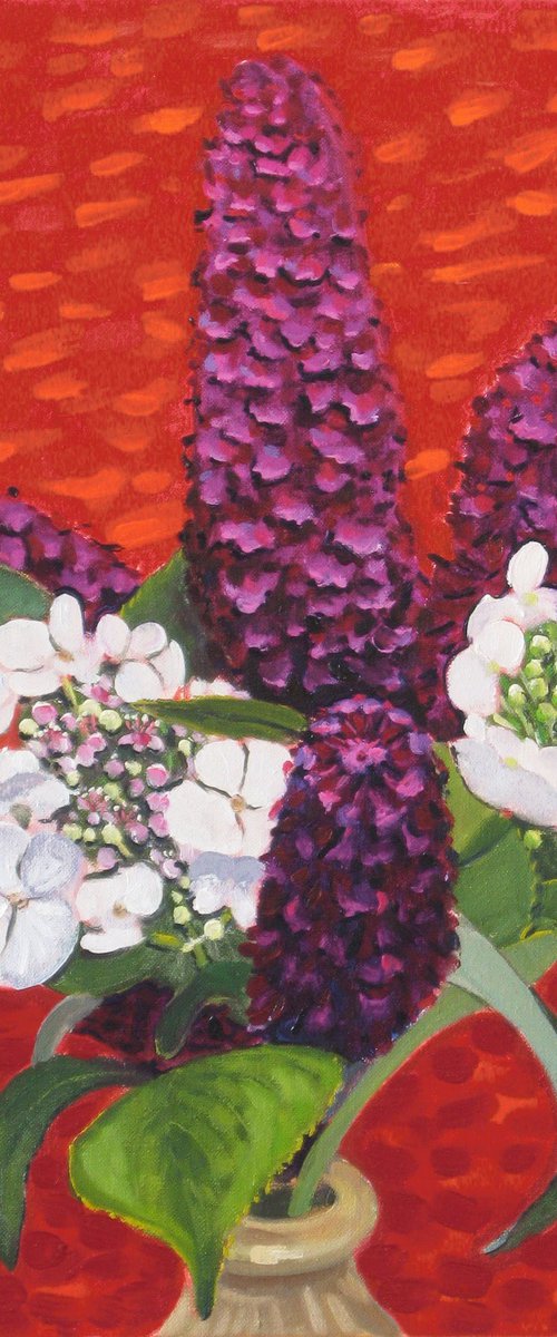 Buddleia and Hydrangea by Richard Gibson