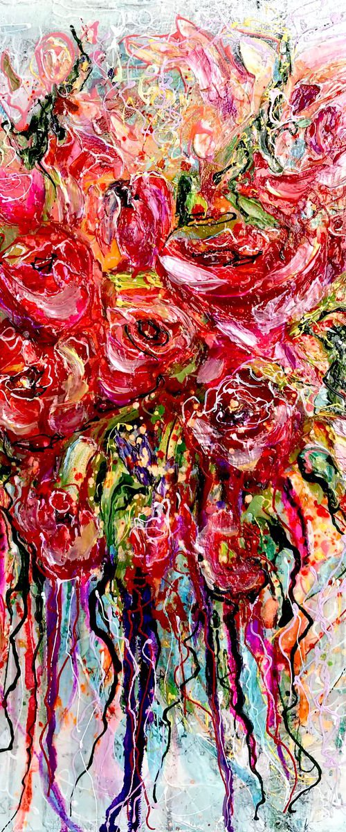 Floral Abstract by Lena Owens at OLena Art