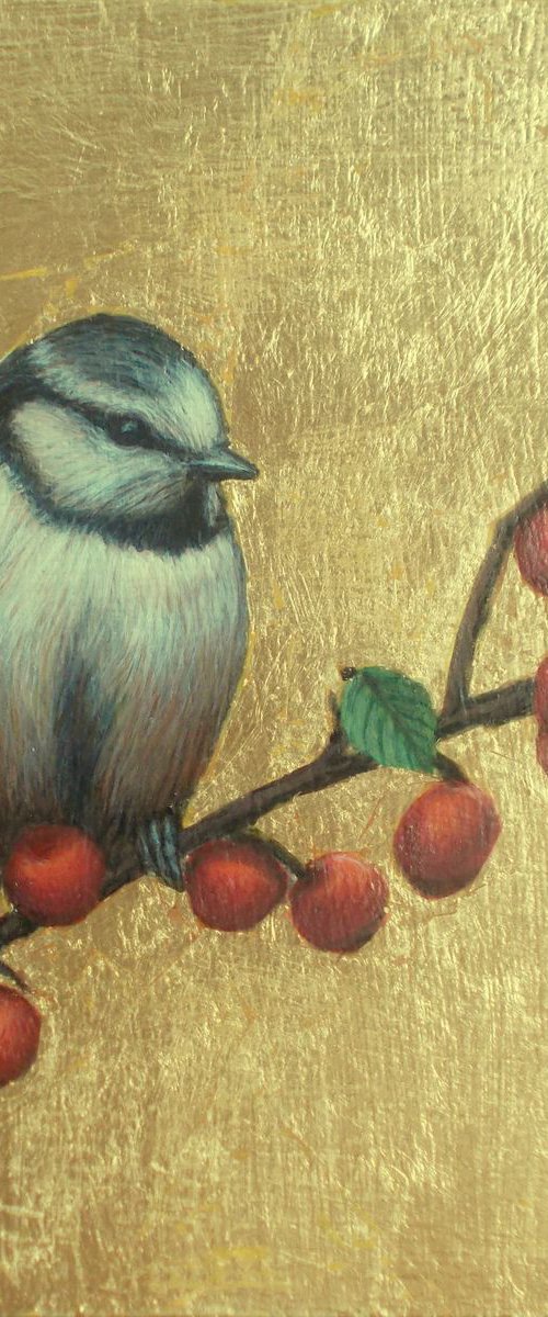 birds "Titbird on a branch" by Tatyana Mironova