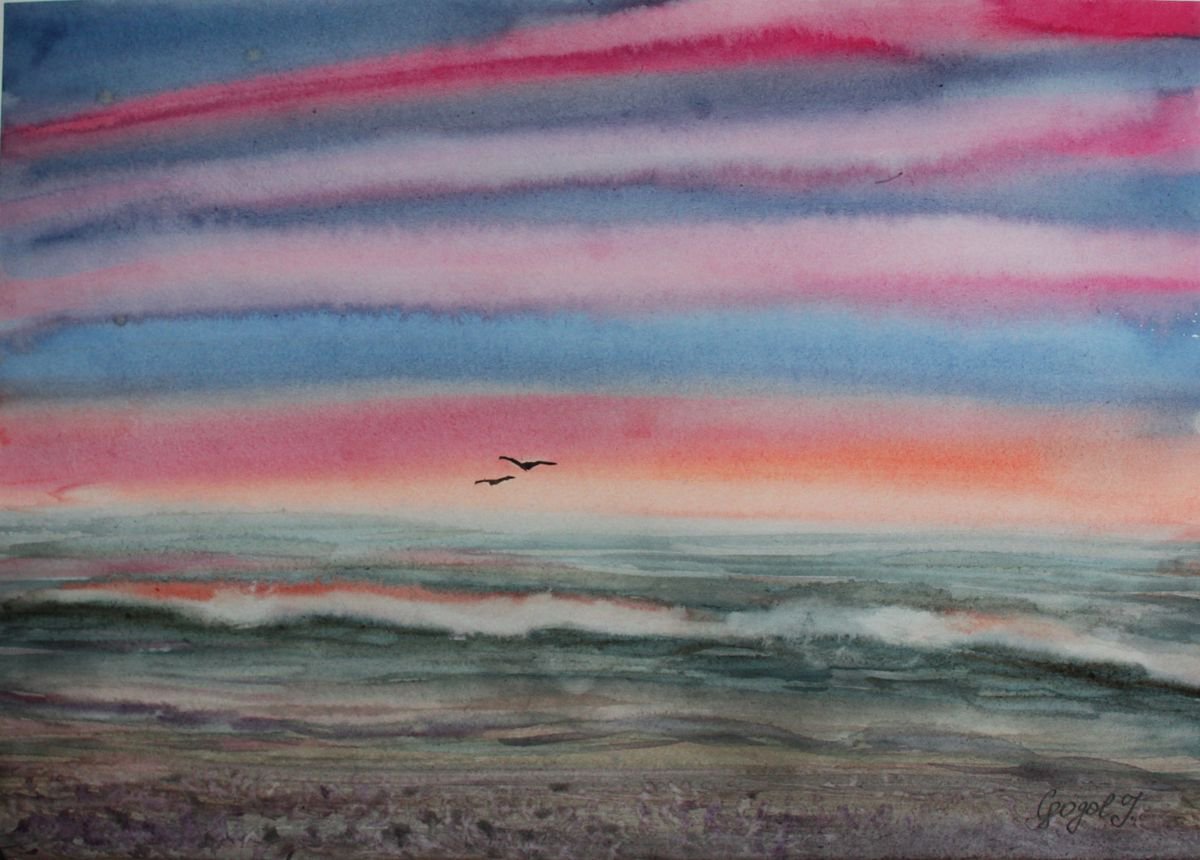 Hot sea evening by Julia Gogol