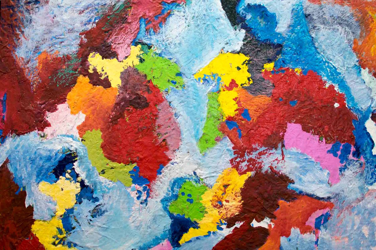 Abstract Acrylic Painting By Km Arts, 28 X 20", Beauty Of Life, Original Artwork