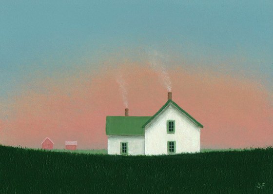 Old Farmhouse at Sunset