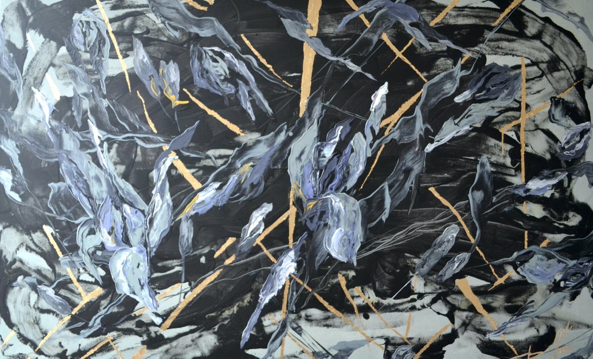 Impressionistic Botanical Acrylic Painting By Tetiana Hutsul, 61 X 38", Remember Who You Are, Original Artwork