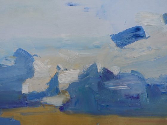 " Clouds over the sea "