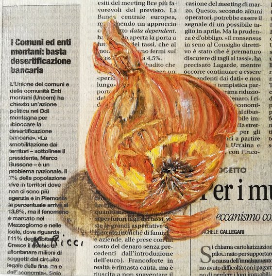 "Onion on Newspaper"