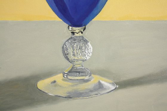 Peach and Blue Glass