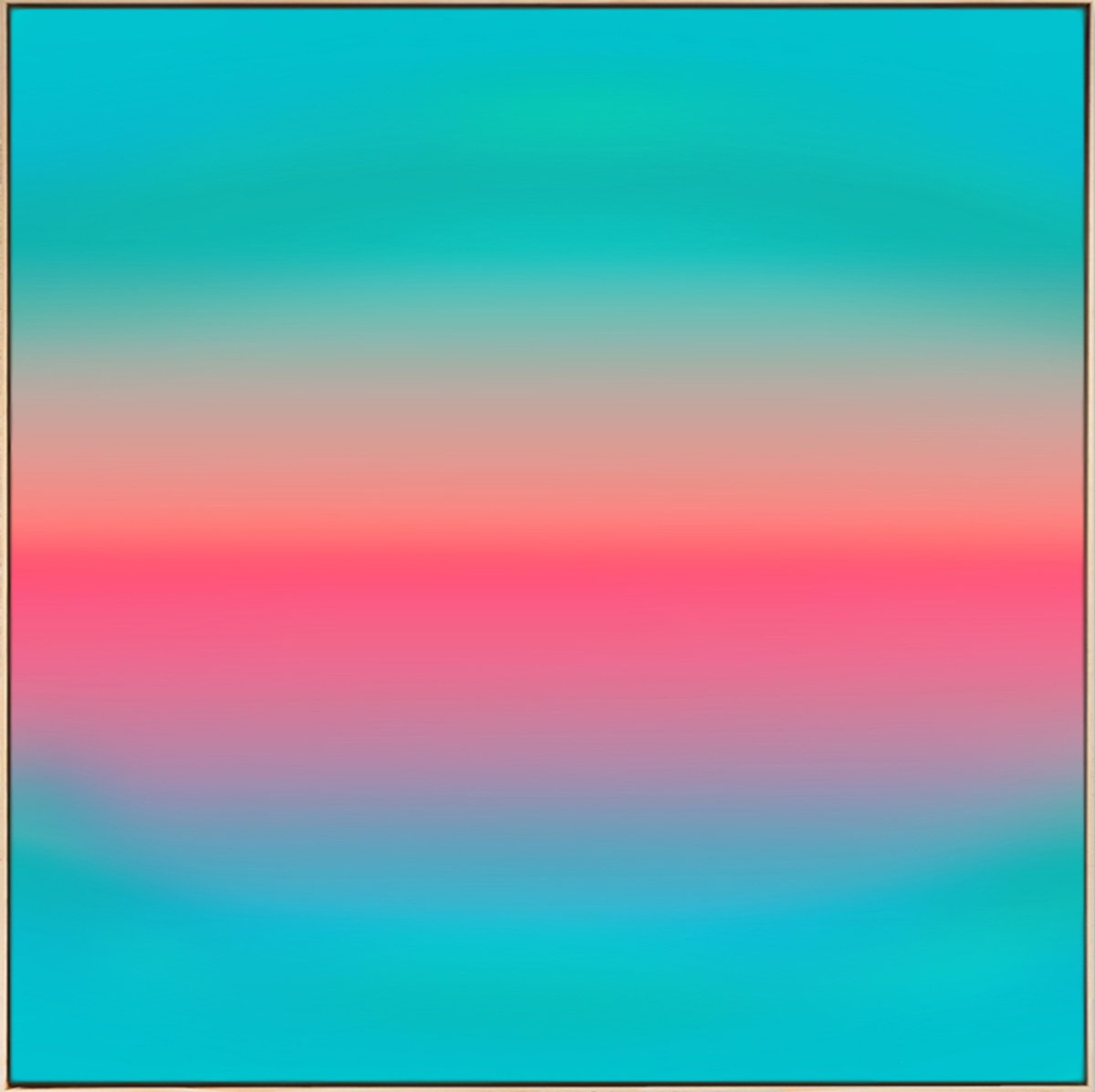 Abstract Landscape Acrylic Painting By Jonas Peres, 36 X 36, Summer Dreams, Study 4, Original Artwork